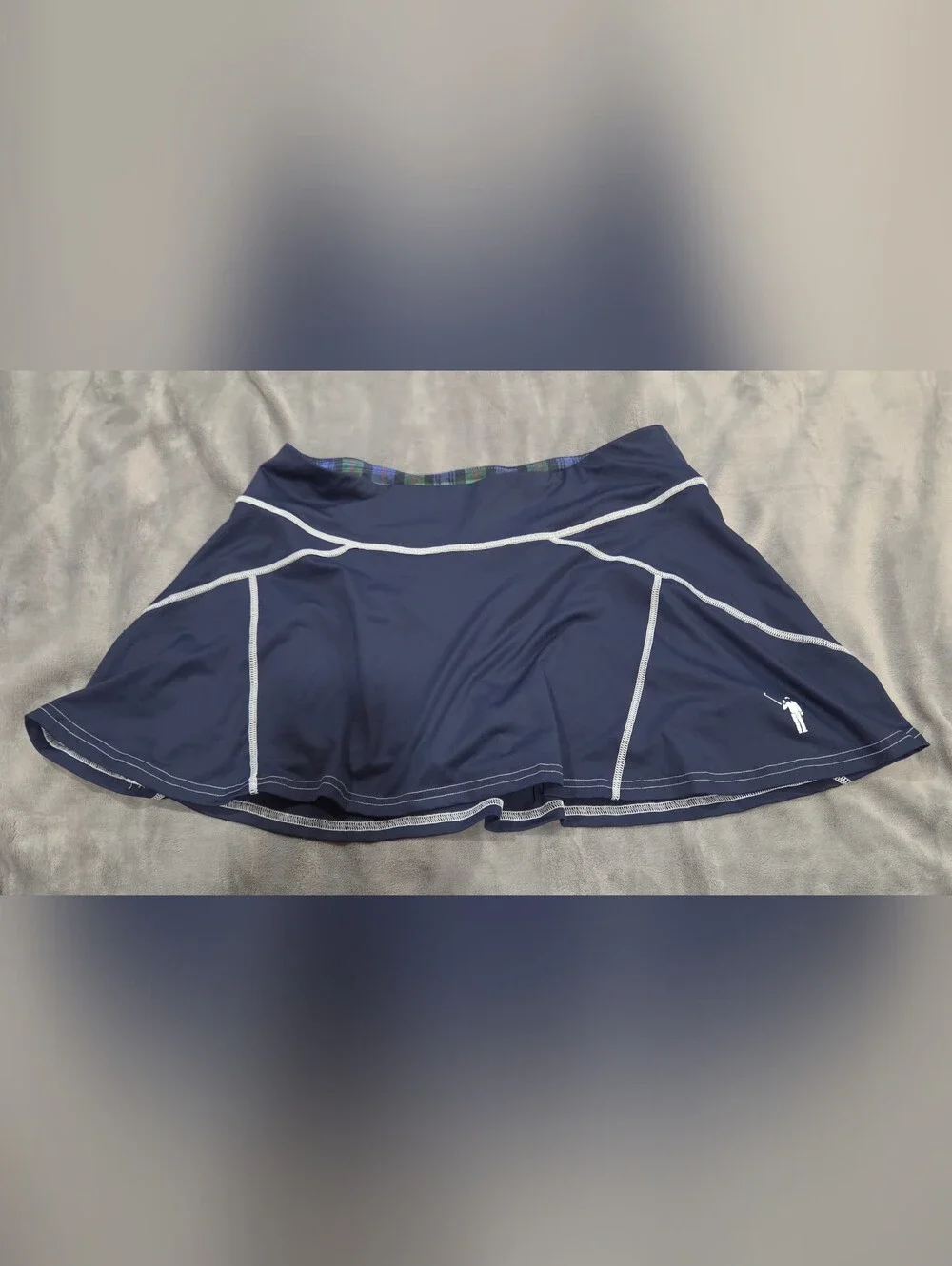 Navy Golf Skort with Contrast Piping